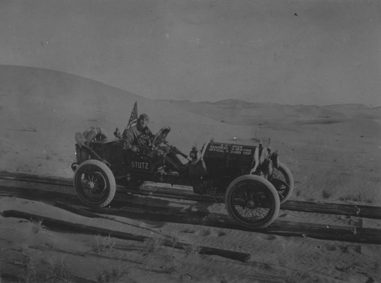 Cannonball Baker in his Stutz — San Diego to New York Official Record Trip
